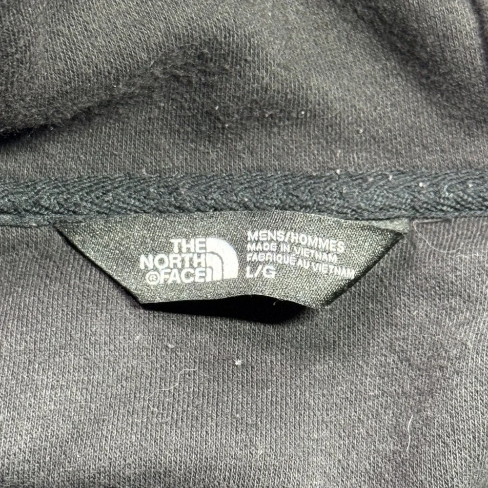 The North Face Hoodie Mens L Black Full Snap Heavyweight Fleece Sweatshirt